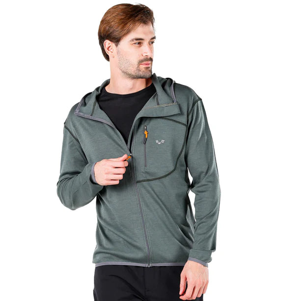 Maestro - Hanorac cu fermoar complet - 100% Lână Merino
