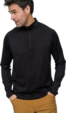 BORA - Pulover merino cu fermoar 1/4 - 100% lână merino