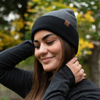 Căciulă reversibilă 2-în-1  100% lână merino fără mulesing