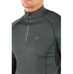 Halldor - Bluză cu mânecă lungă (ZIP) - 100% Lână Merino
